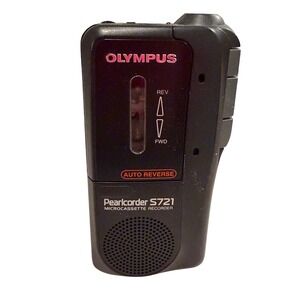 Olympus Pearlcorder S721 Microcassette‎ Recorder Dictaphone Auto Reverse Black